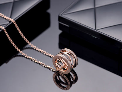 [LuckyStar]ZERO 1 ROSA GOLD DIAMANT OFFENE HALSKETTE