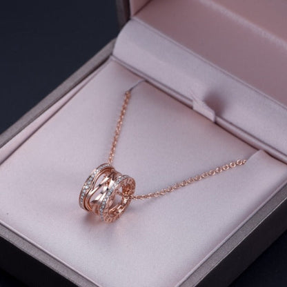 [LuckyStar]ZERO 1 ROSA GOLD DIAMANT OFFENE HALSKETTE