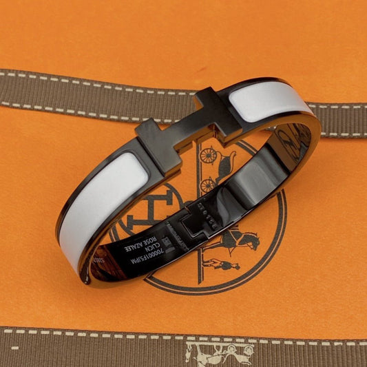 [LuckyStar]H ARMBAND 12MM SCHWARZ WEISS KERAMIK