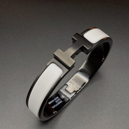 [LuckyStar]H ARMBAND 12MM SCHWARZ WEISS KERAMIK