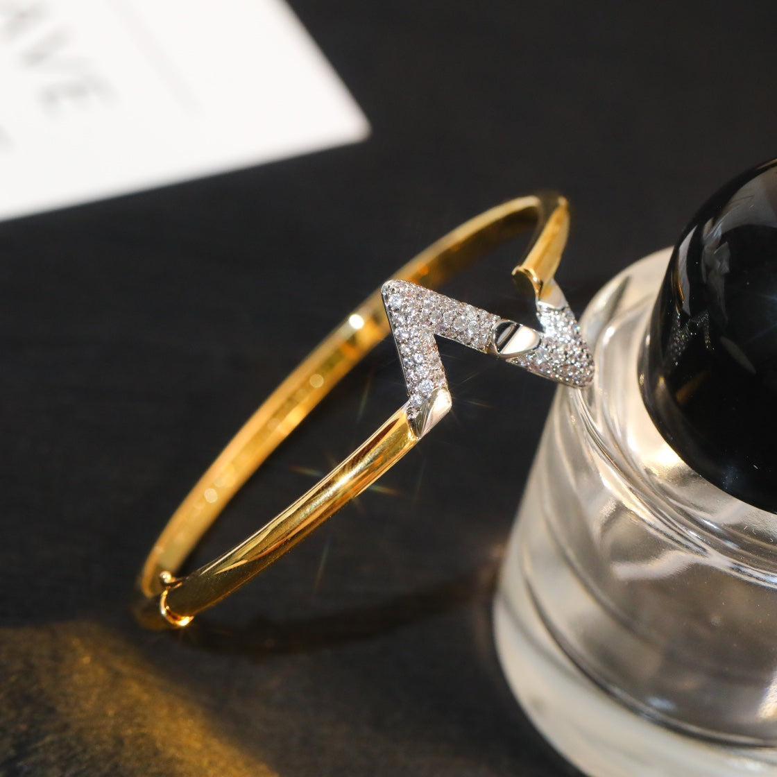 [LuckyStar]VOLTE UPSITEN DOWN GOLD DIAMANT ARMBAND