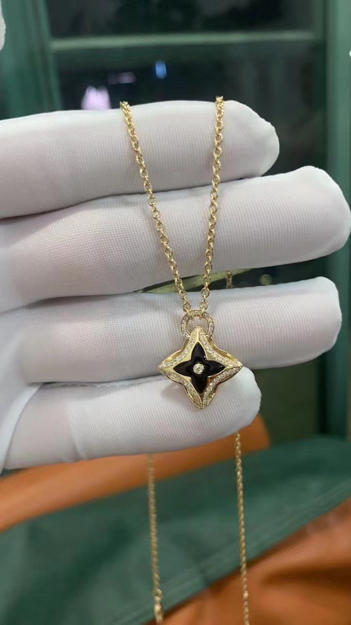 [LuckyStar]Sternanhänger Roségold Diamantkette