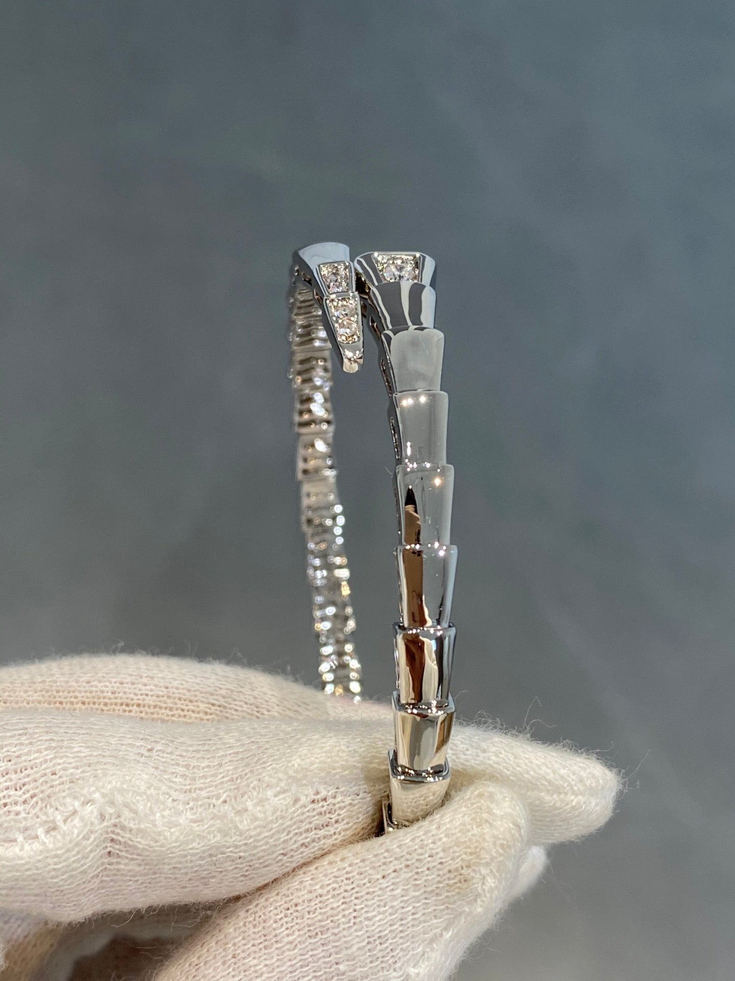 [LuckyStar]SERPENTI ARMBAND DIAMANTEN SILBER
