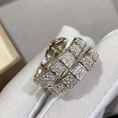 [LuckyStar]SERPENTI DOPPELRING SILBER MIT DIAMANTEN