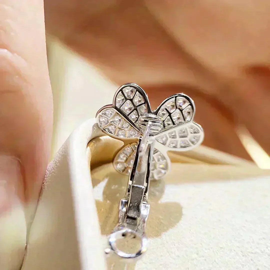 [LuckyStar]CLOVER COMOS DIAMANT OHRRINGE SILBER