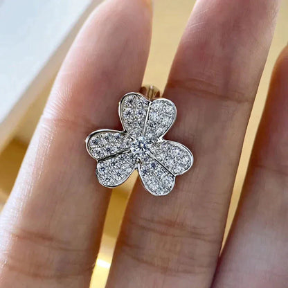 [LuckyStar]CLOVER COMOS DIAMANT OHRRINGE SILBER