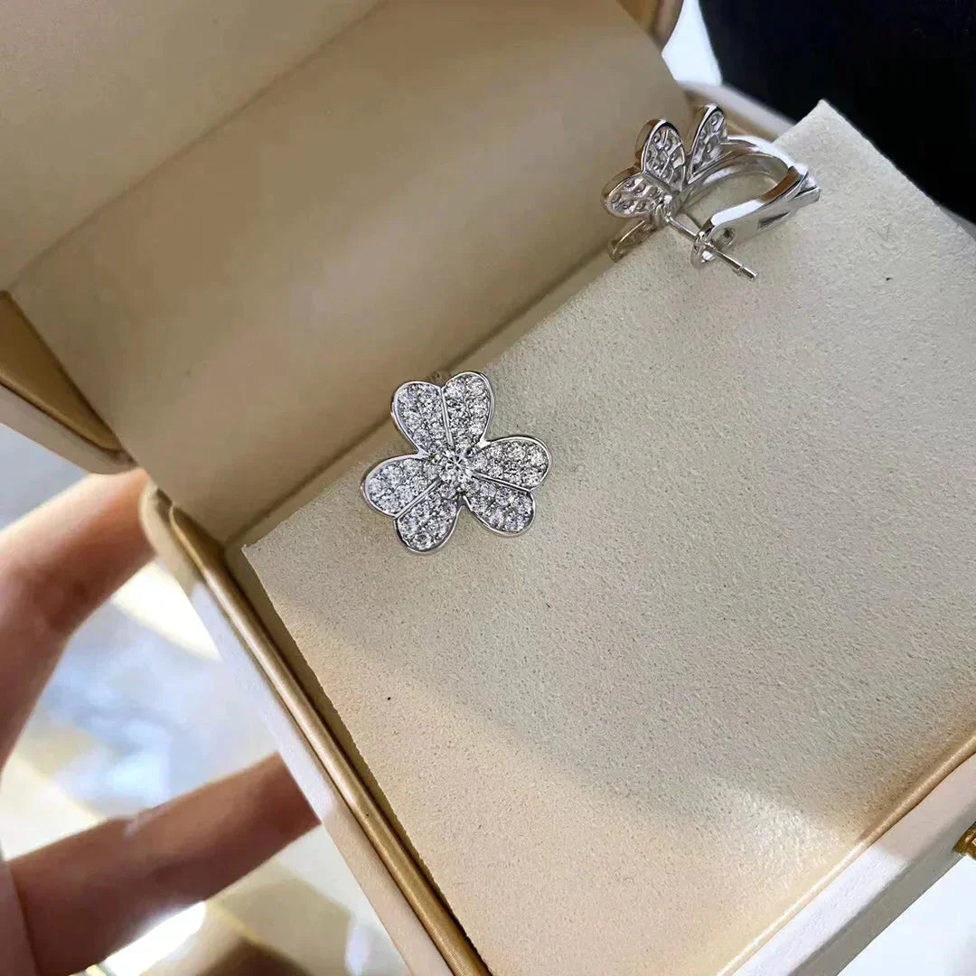 [LuckyStar]CLOVER COMOS DIAMANT OHRRINGE SILBER