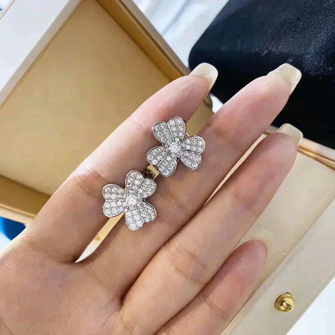 [LuckyStar]CLOVER COMOS DIAMANT OHRRINGE SILBER