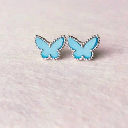 [LuckyStar] SCHMETTERLING TÜRKIS OHRRINGE SILBER