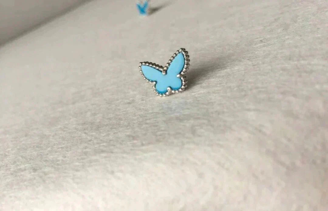 [LuckyStar] SCHMETTERLING TÜRKIS OHRRINGE SILBER