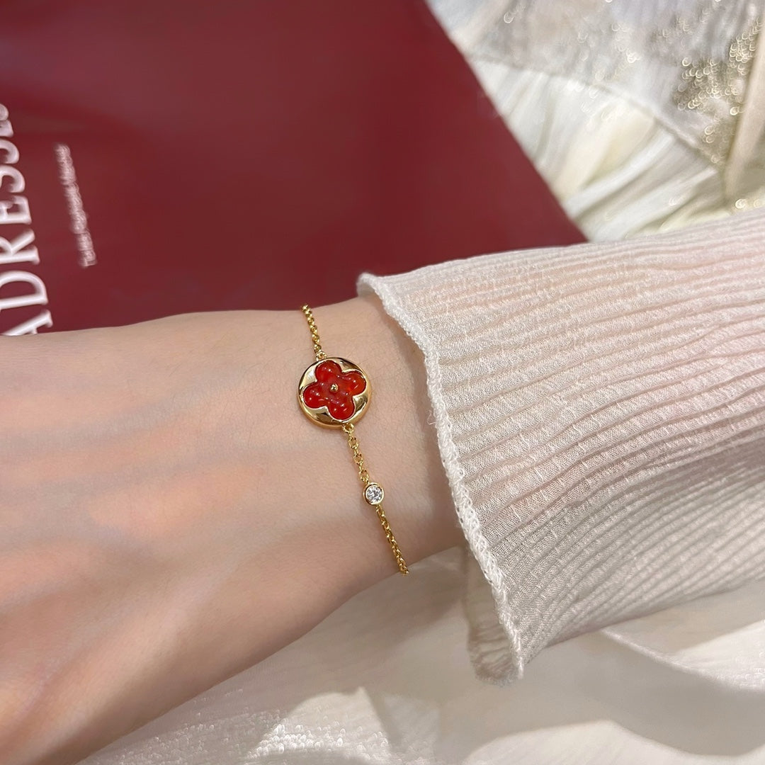[LuckyStar]Sonnenanhänger Karneol Armband