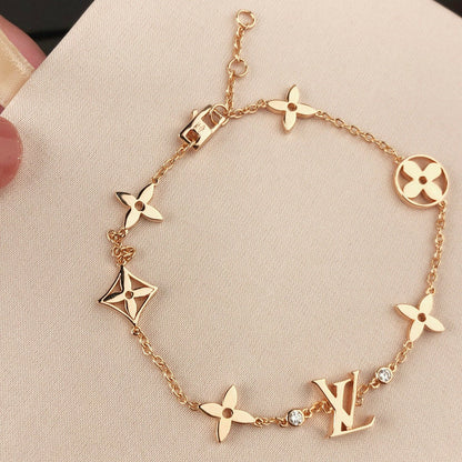 [LuckyStar] GOLDARMBAND MIT 7 MOTIVEN UND STERN