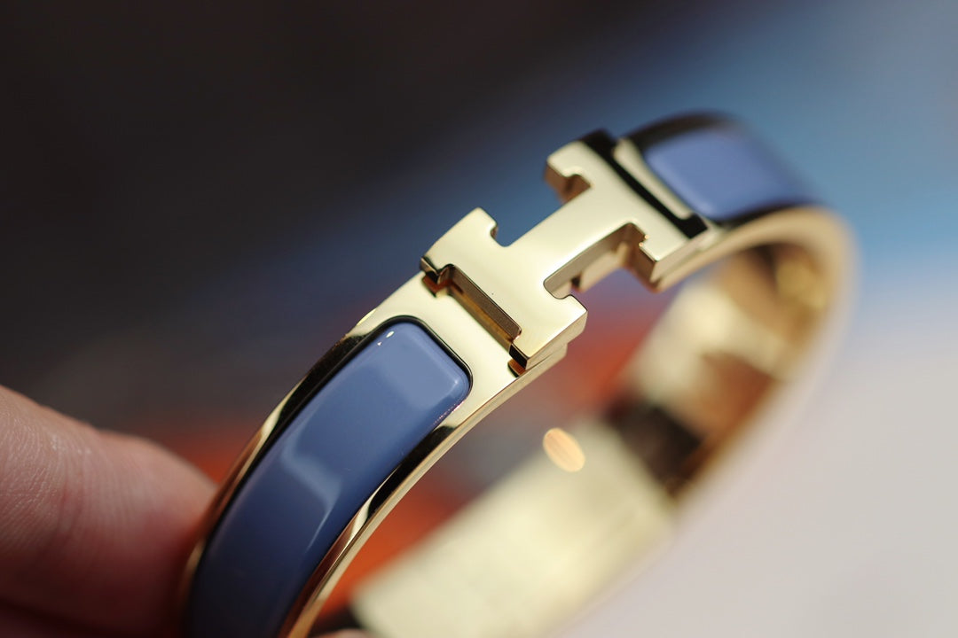 [LuckyStar]H ARMBAND 12MM BLAU GRAU