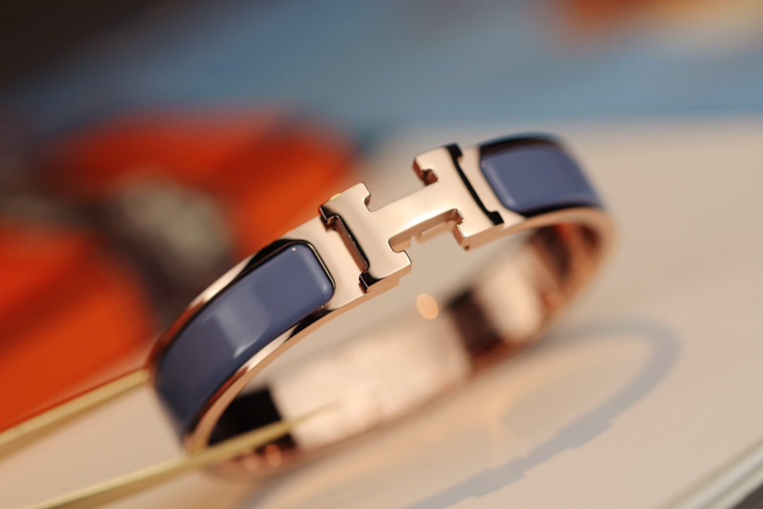 [LuckyStar]H ARMBAND 12MM BLAU GRAU