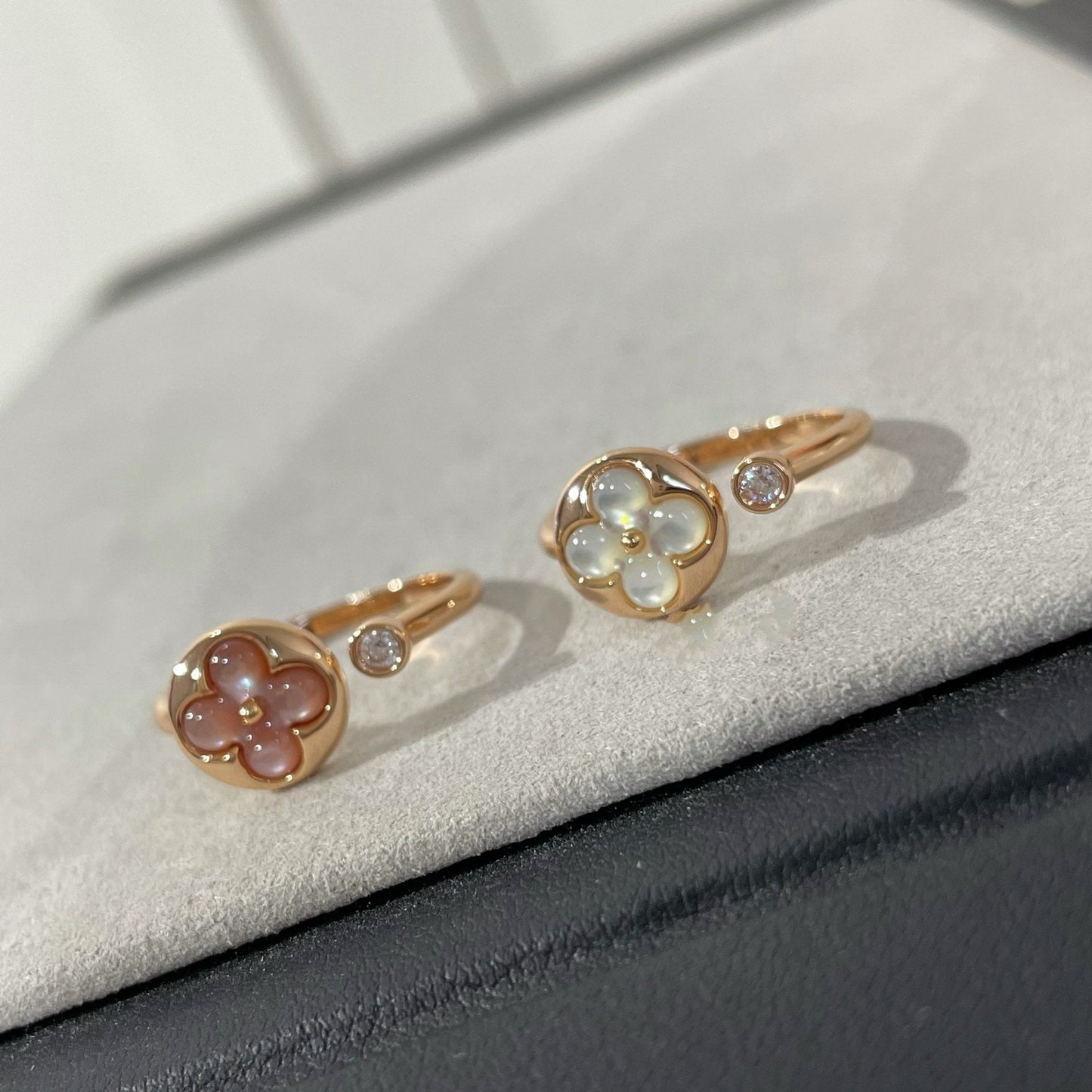 [LuckyStar]SUN 1 DIAMANT ROSA MOP RING