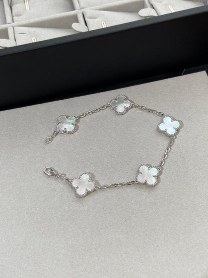 [LuckyStar]CLOVER SILBER MOP 5 MOTIV ARMBAND 
