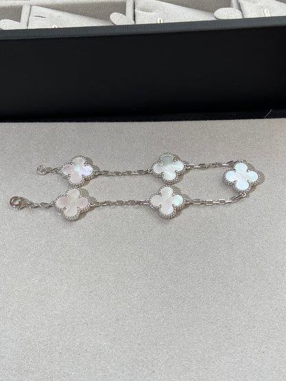 [LuckyStar]CLOVER SILBER MOP 5 MOTIV ARMBAND 