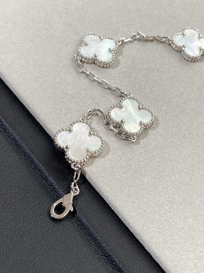 [LuckyStar]CLOVER SILBER MOP 5 MOTIV ARMBAND 