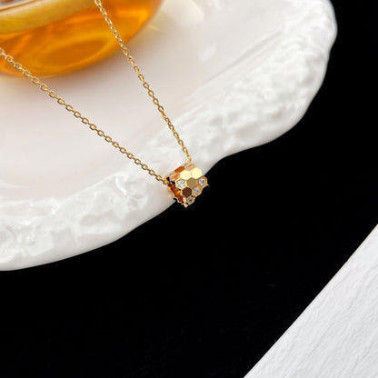[LuckyStar] BIENEN-MINI-ANHÄNGER-DIAMANT-HALSKETTE