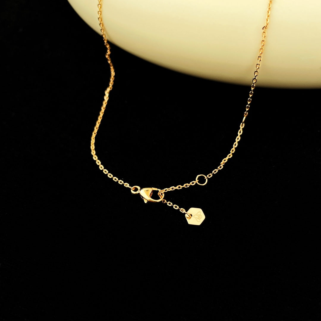 [LuckyStar] BIENEN-MINI-ANHÄNGER-DIAMANT-HALSKETTE