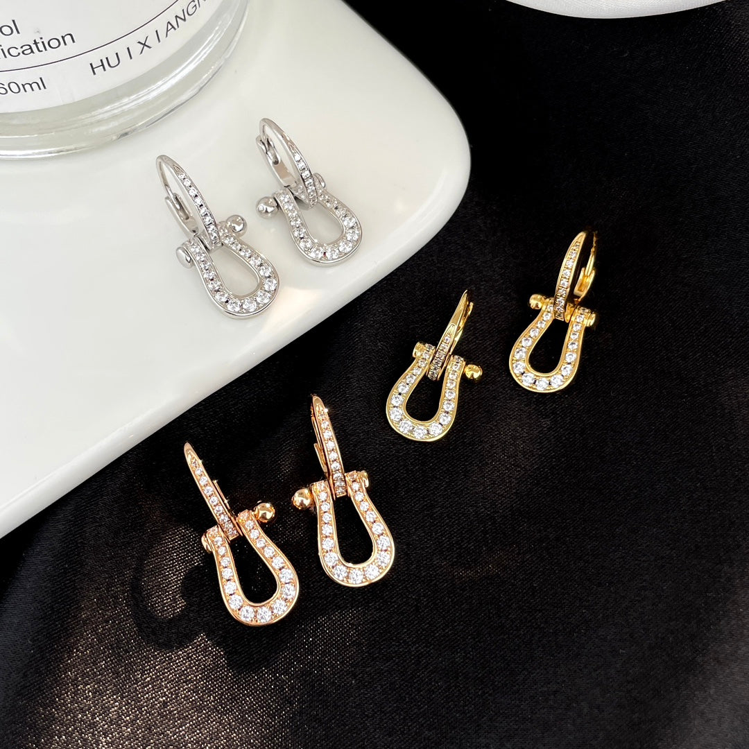 [LuckyStar]FORCE 10 FULL DIAMOND DROP EARRINGS MEDIUM MODEL