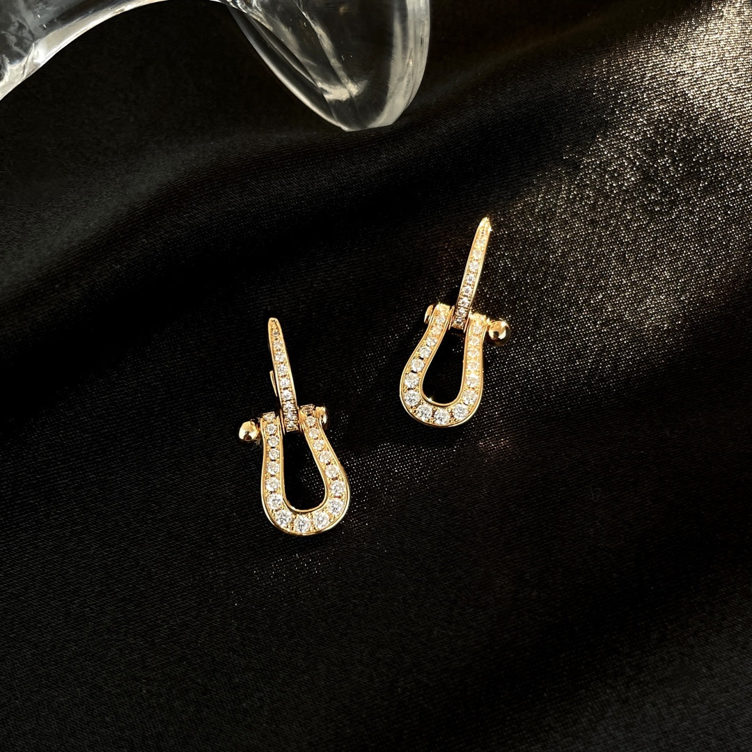 [LuckyStar]FORCE 10 FULL DIAMOND DROP EARRINGS MEDIUM MODEL