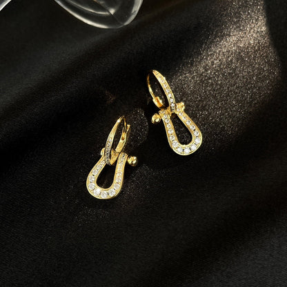 [LuckyStar]FORCE 10 FULL DIAMOND DROP EARRINGS MEDIUM MODEL