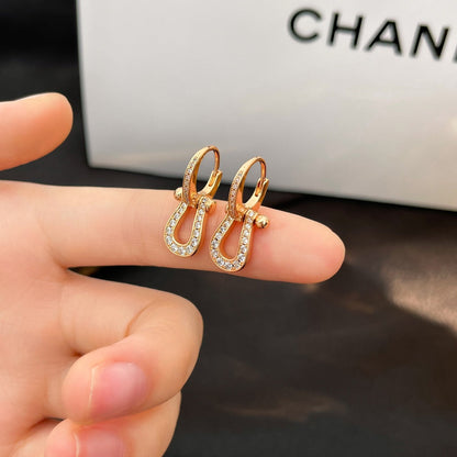 [LuckyStar]FORCE 10 FULL DIAMOND DROP EARRINGS MEDIUM MODEL