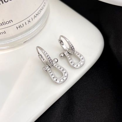 [LuckyStar]FORCE 10 FULL DIAMOND DROP EARRINGS MEDIUM MODEL