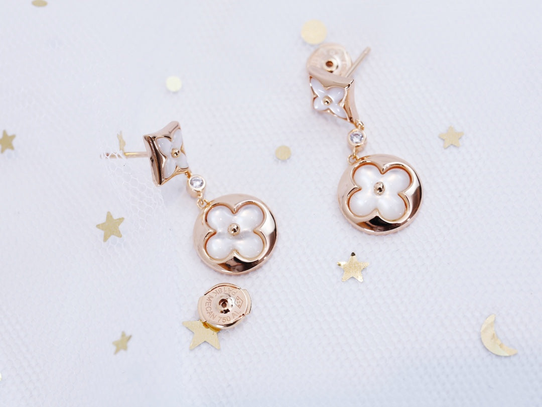 [LuckyStar]Ohrringe mit Stern und Sonne in Roségold