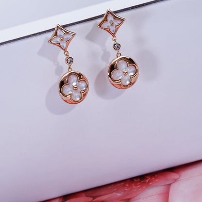 [LuckyStar]Ohrringe mit Stern und Sonne in Roségold
