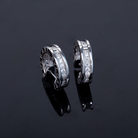 [LuckyStar]ZERO 1 MINI SILBERNE DIAMANT-OHRRINGE