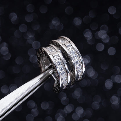 [LuckyStar]ZERO 1 MINI SILBERNE DIAMANT-OHRRINGE
