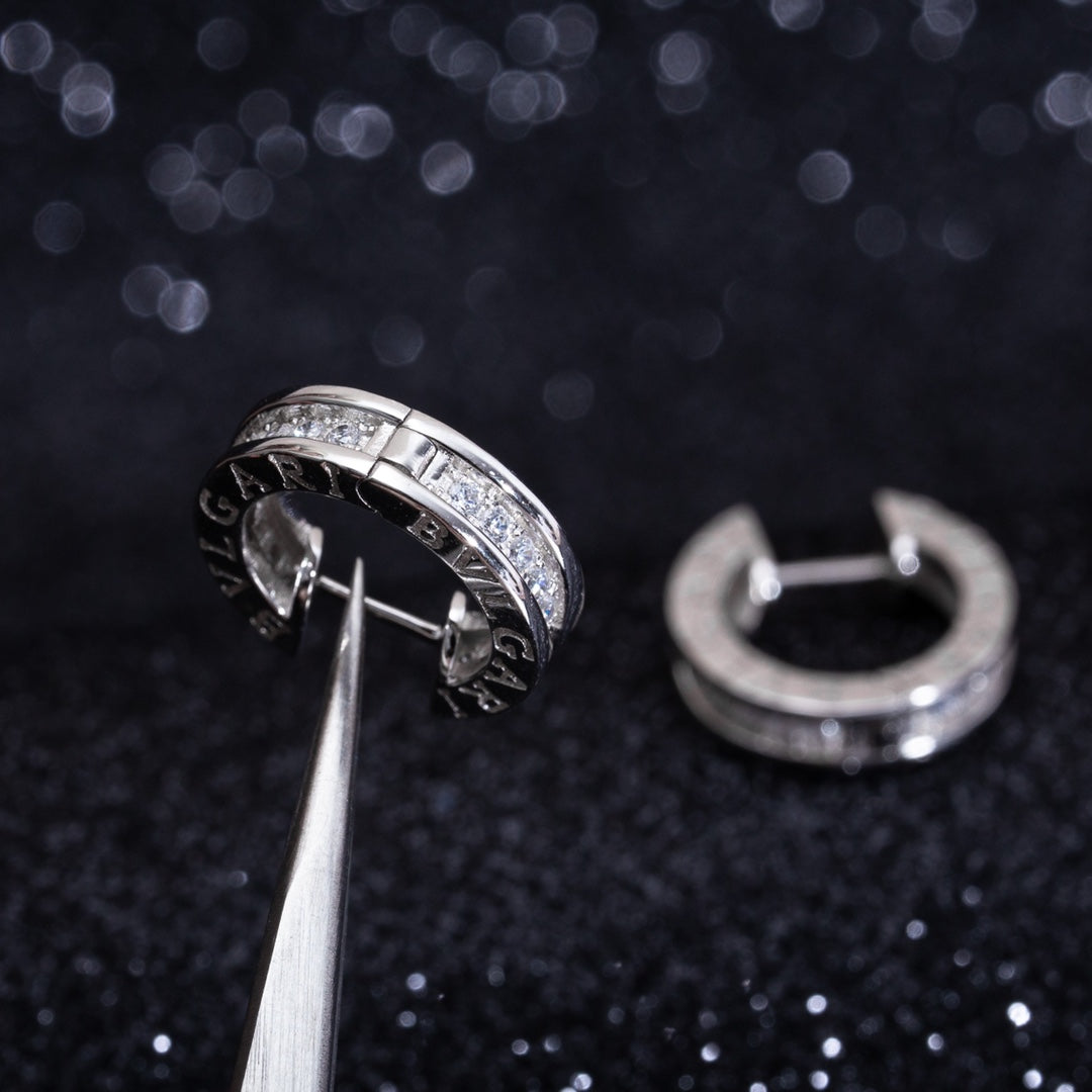 [LuckyStar]ZERO 1 MINI SILBERNE DIAMANT-OHRRINGE