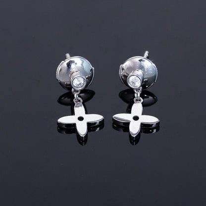 [LuckyStar]VIDYLLE SILBERNE MINI-OHRRINGE MIT DIAMANT