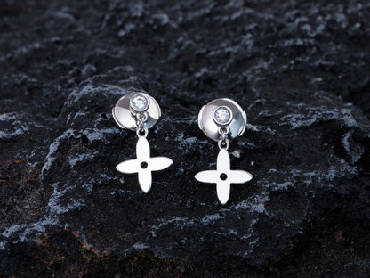 [LuckyStar]VIDYLLE SILBERNE MINI-OHRRINGE MIT DIAMANT