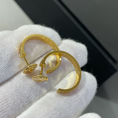 [LuckyStar]LOVE DIAMANT GOLD HOOP OHRRINGE