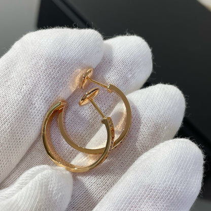 [LuckyStar]LOVE DIAMANT-KREOLEN AUS ROTGOLD