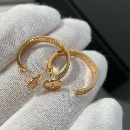 [LuckyStar]LOVE DIAMANT-KREOLEN AUS ROTGOLD