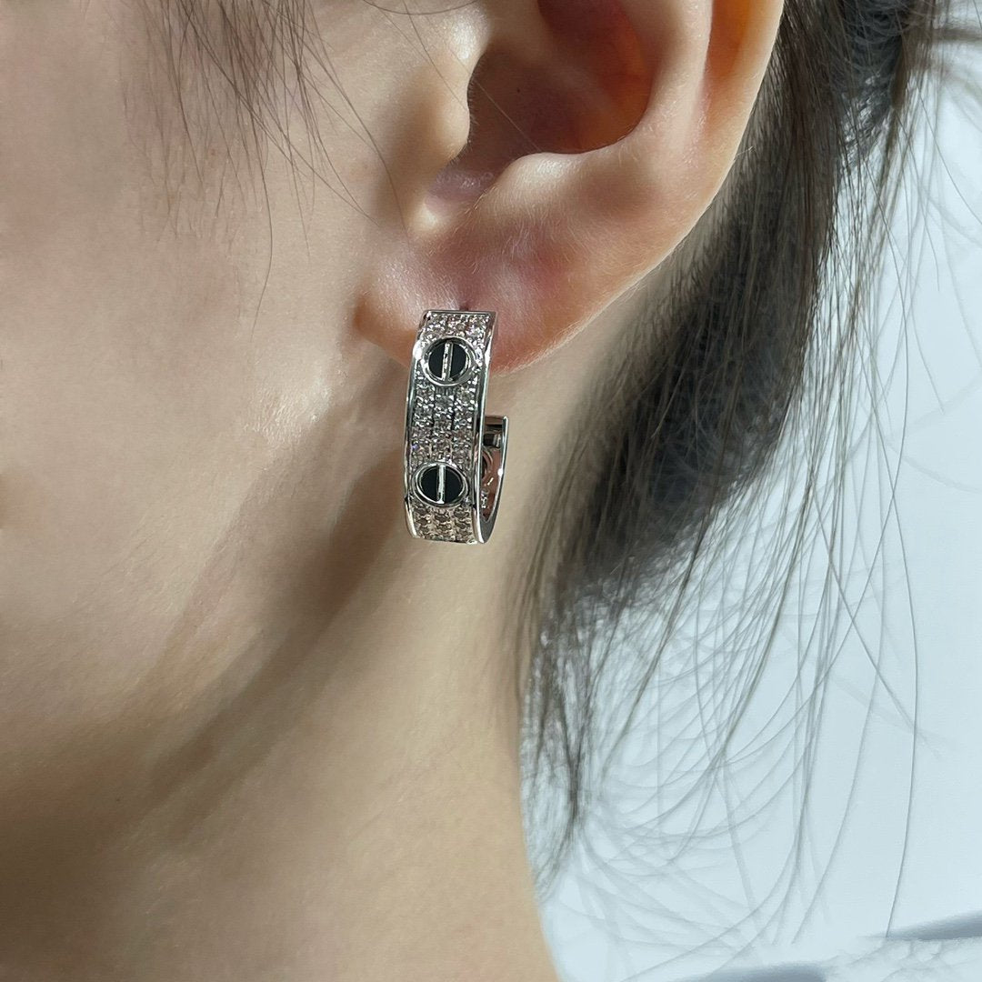 [LuckyStar] Liebes-Keramik-Ohrringe mit Diamanten