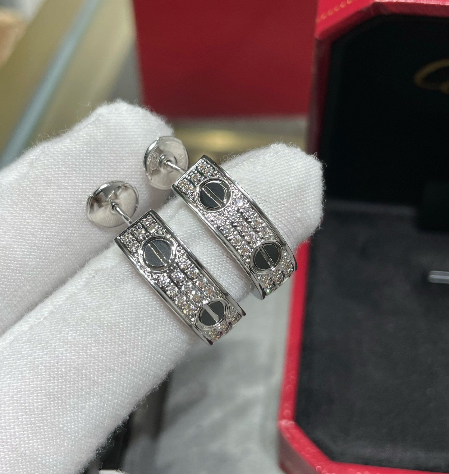 [LuckyStar] Liebes-Keramik-Ohrringe mit Diamanten
