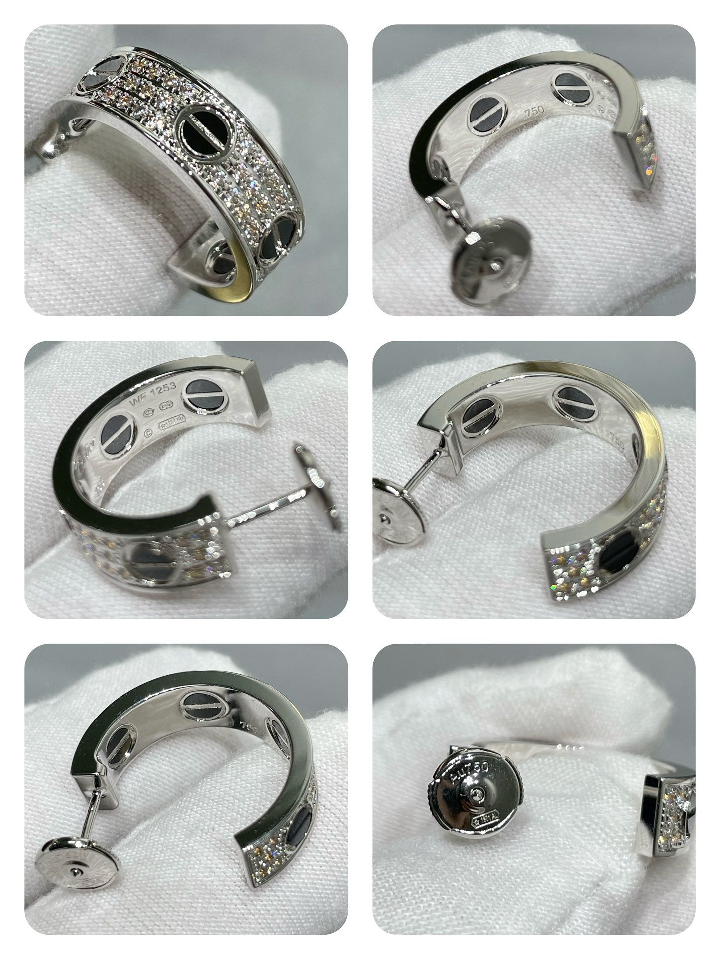 [LuckyStar] Liebes-Keramik-Ohrringe mit Diamanten