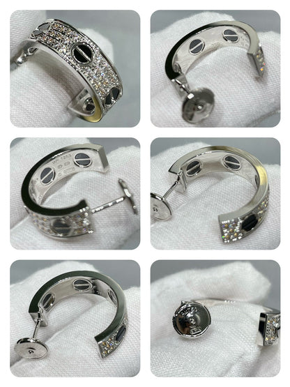 [LuckyStar] Liebes-Keramik-Ohrringe mit Diamanten