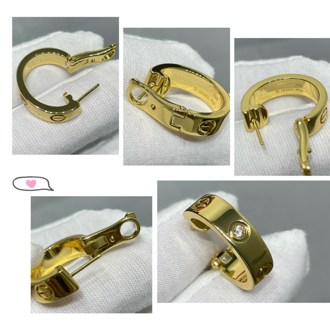 [LuckyStar] LOVE 5,5 MM 1 DIAMANT OHRRINGE