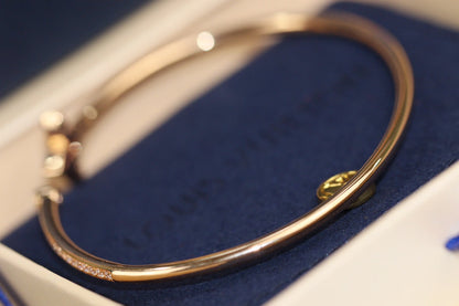 [LuckyStar]IDYLLE ROTGOLD OFFENES ARMBAND MIT DIAMANTEN