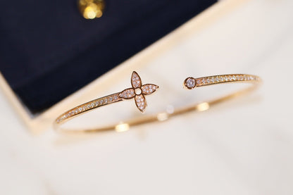 [LuckyStar]IDYLLE GOLD OFFENES ARMBAND MIT DIAMANTEN