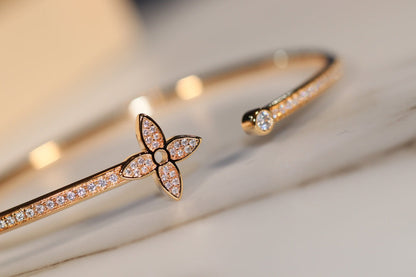 [LuckyStar]IDYLLE GOLD OFFENES ARMBAND MIT DIAMANTEN