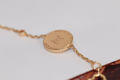 [LuckyStar]Armband aus Roségold mit Stern- und Sonnenmotiv und 4 Malachit-Motiven