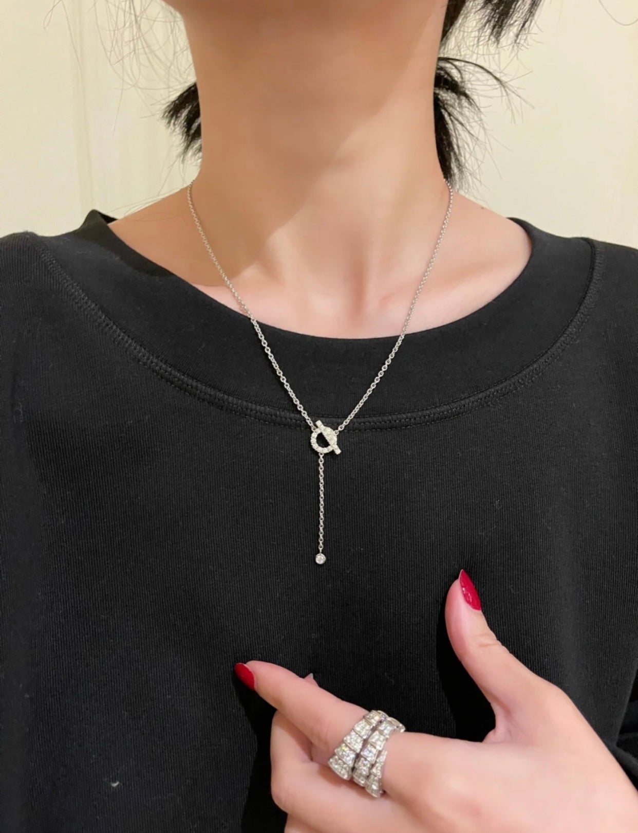 [LuckyStar]FINESSE SILBER DIAMANT HALSKETTE