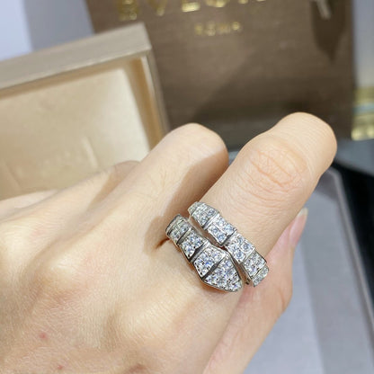 [LuckyStar]SERPENTI RING SILBER DIAMANT GEPAPERT